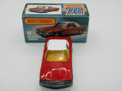 Matchbox Superfast 6B Mercedes 350SL RED Amber Windows 5 Arch Wheels