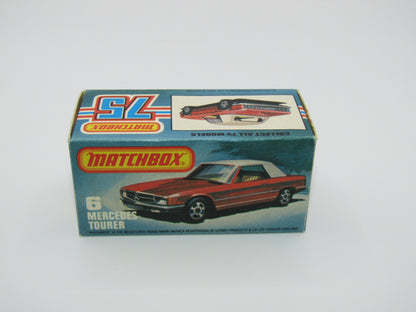 Matchbox Superfast 6B Mercedes 350SL RED Amber Windows 5 Arch Wheels