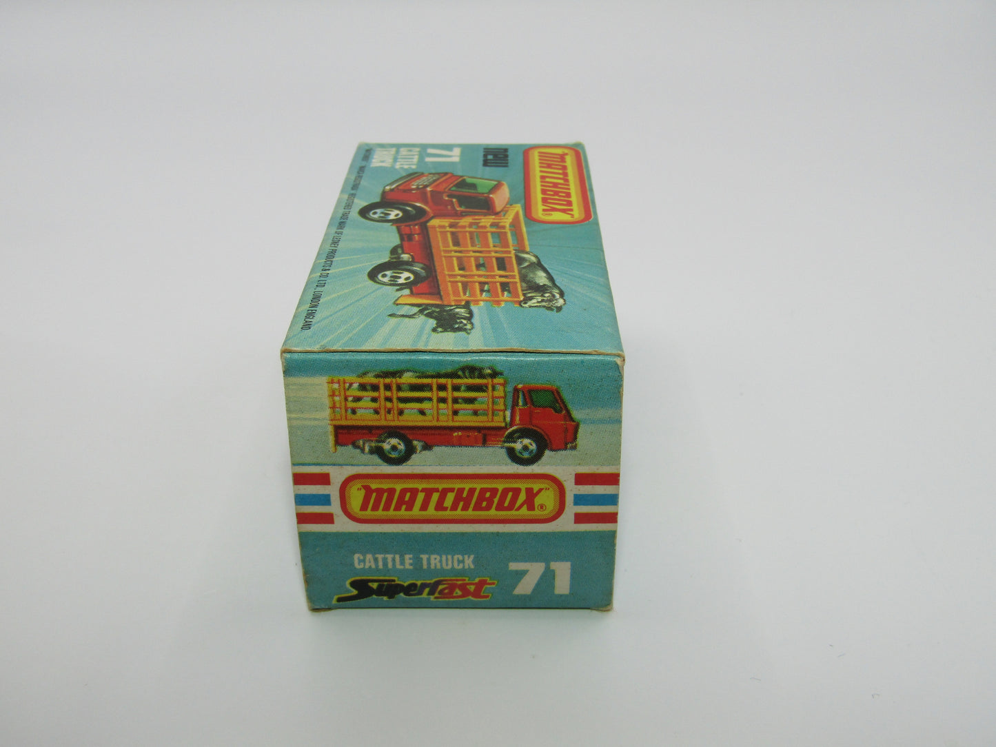 Matchbox Superfast 71C Cattle Truck Yellow, LIGHT AMBER Windows