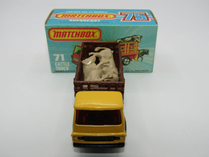 Matchbox Superfast 71C Cattle Truck Yellow 5 ARCH Rear wheels
