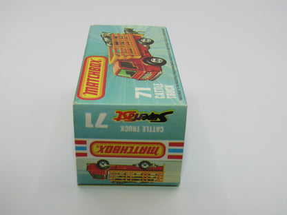 Matchbox Superfast 71C Cattle Truck Yellow 5 ARCH Rear wheels