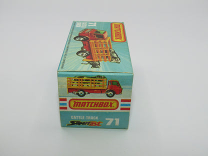 Matchbox Superfast 71C Cattle Truck Yellow 5 ARCH Rear wheels