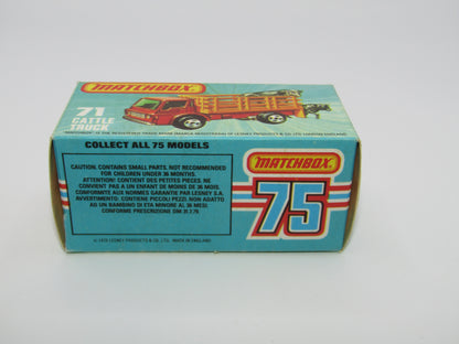 Matchbox Superfast 71C Cattle Truck Yellow 5 ARCH Rear wheels