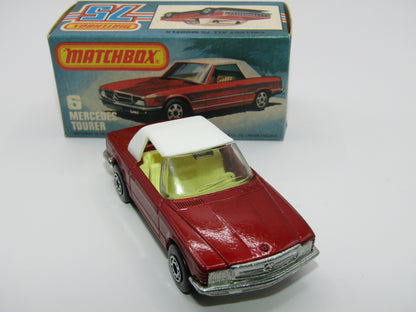 Matchbox Superfast 6B Mercedes 350SL Deep RED BRONZE SMOKE Windows