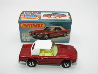 Matchbox Superfast 6B Mercedes 350SL Dark Bronze SMOKE Windows 5 Arch Wheels