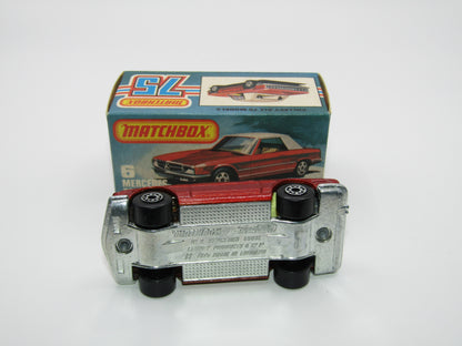 Matchbox Superfast 6B Mercedes 350SL Dark Bronze SMOKE Windows 5 Arch Wheels