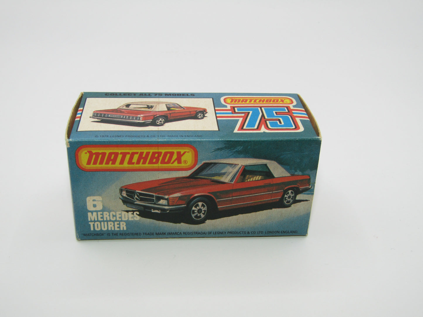 Matchbox Superfast 6B Mercedes 350SL Dark Bronze SMOKE Windows 5 Arch Wheels