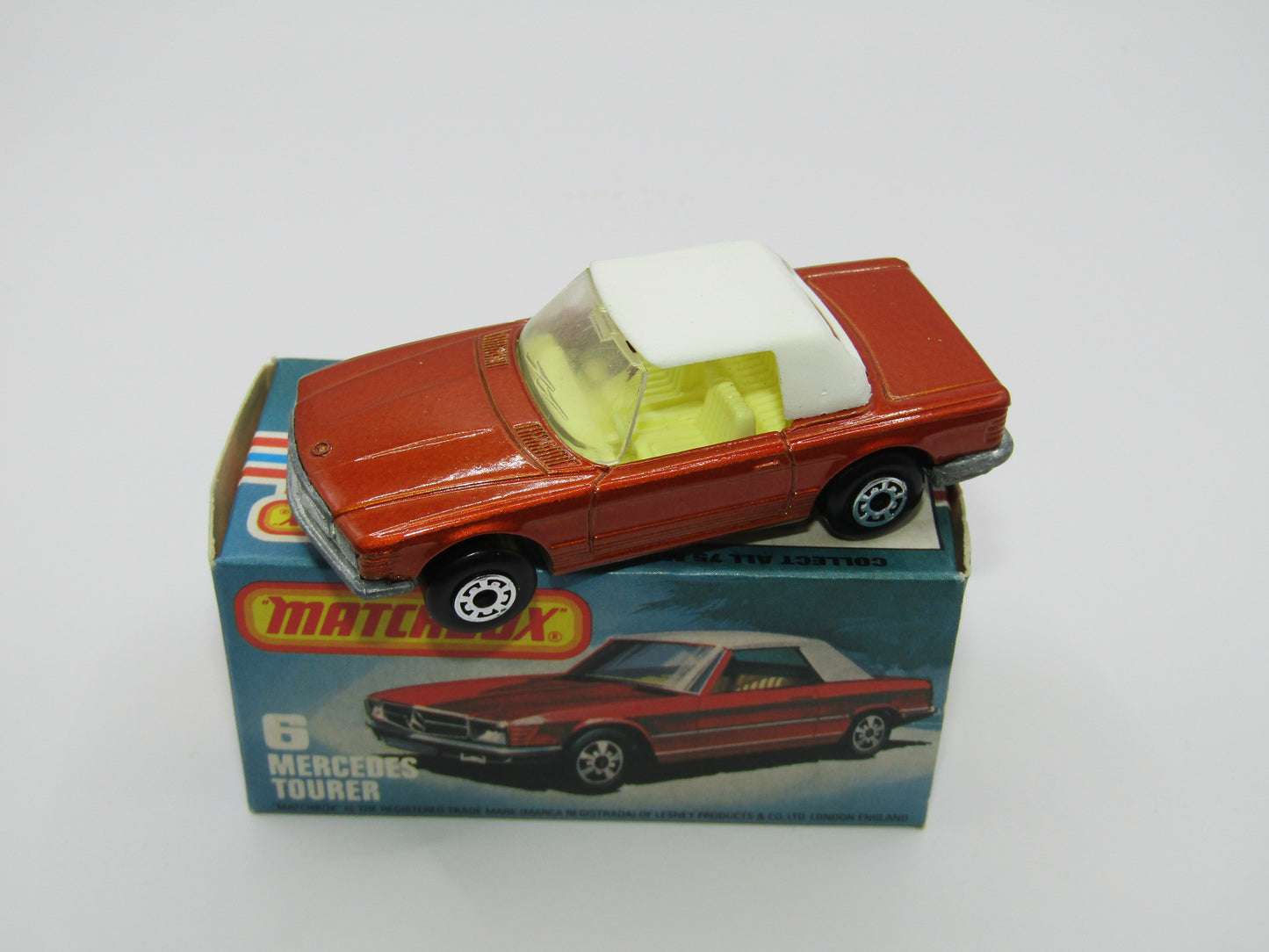 Matchbox Superfast 6B Mercedes 350SL Metallic Brown Bronze 5 Arch Wheels