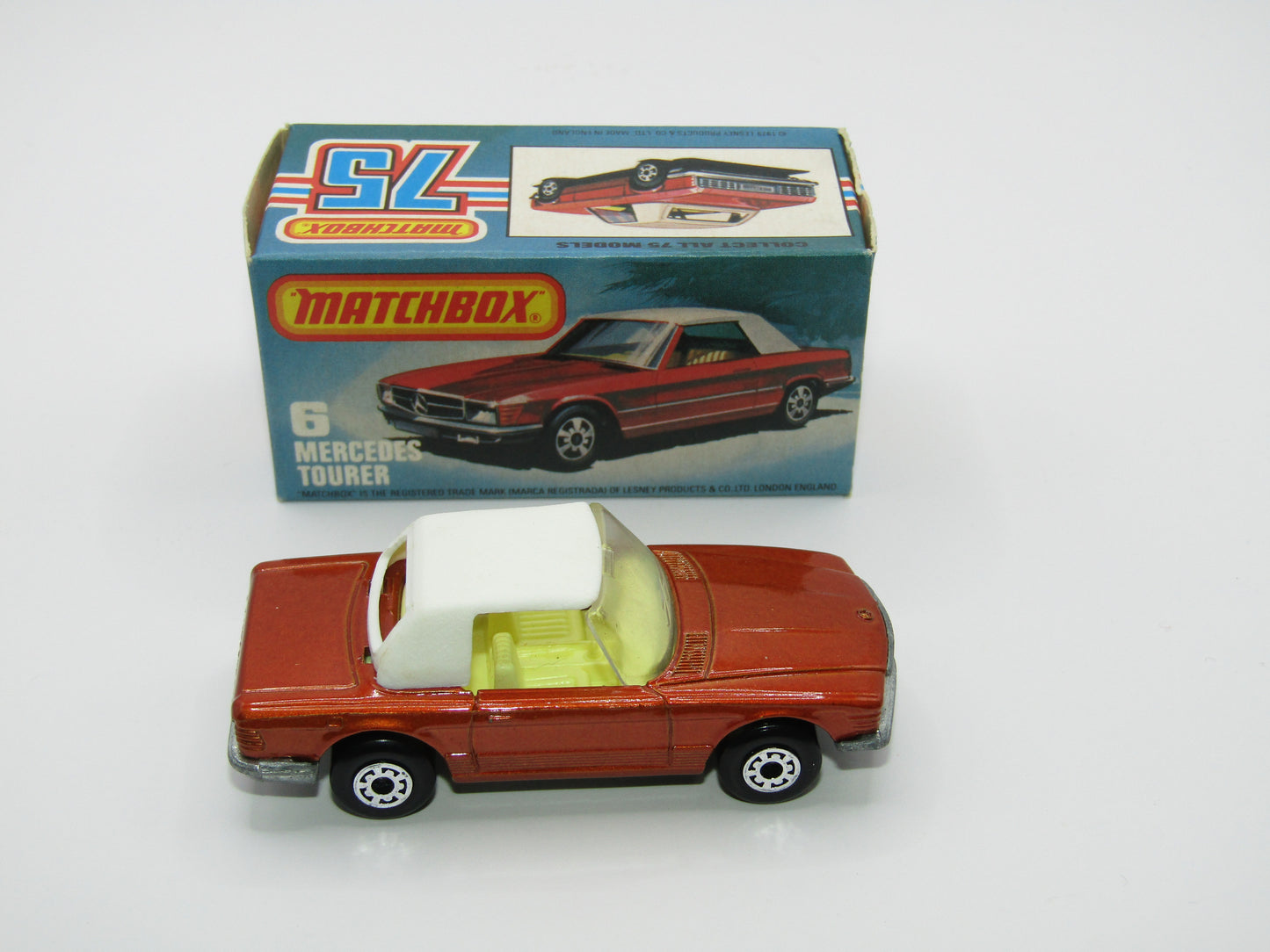 Matchbox Superfast 6B Mercedes 350SL Metallic Brown Bronze 5 Arch Wheels