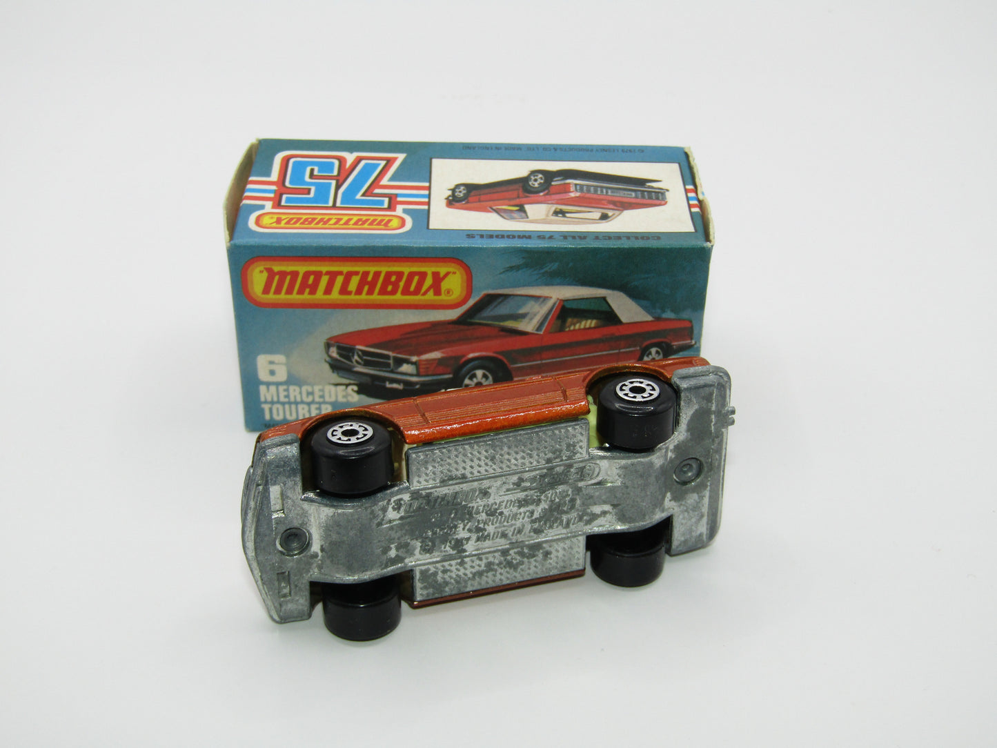 Matchbox Superfast 6B Mercedes 350SL Metallic Brown Bronze 5 Arch Wheels