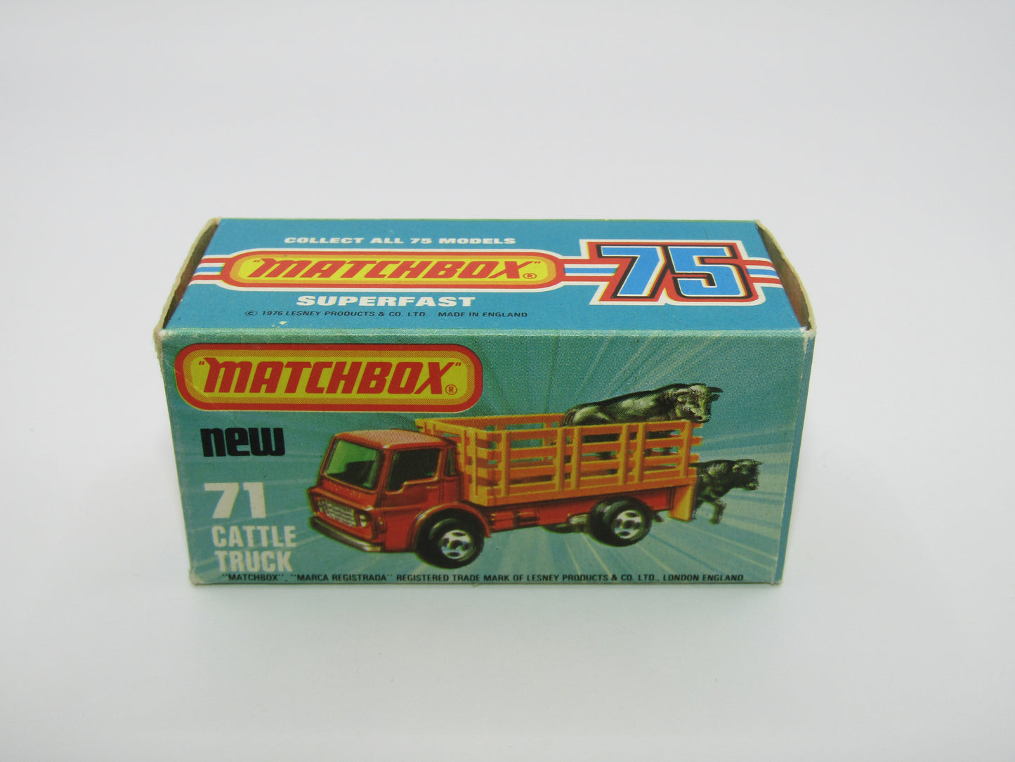 Matchbox Superfast 71C Cattle Truck Light Metallic Green Silver Base