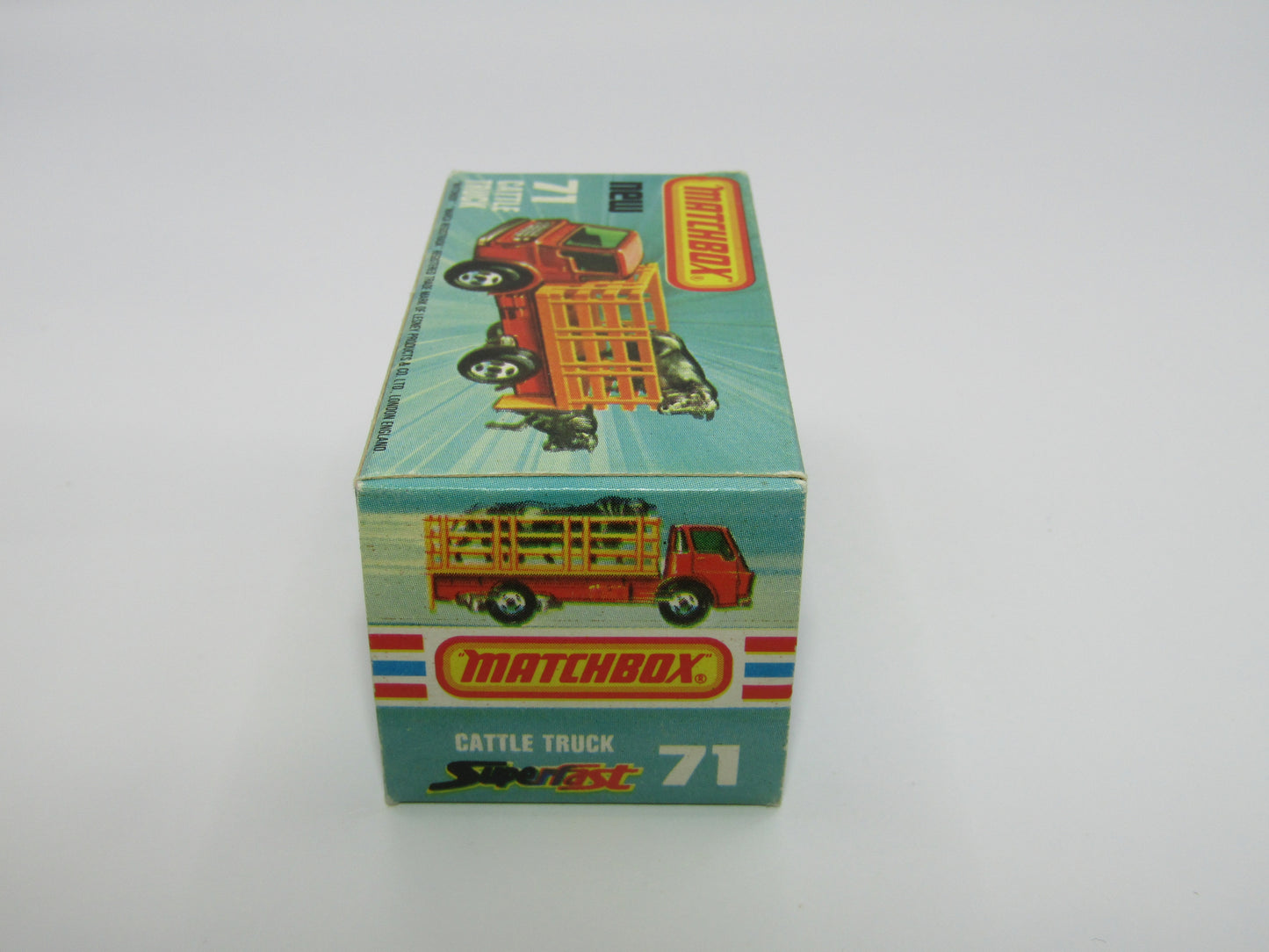 Matchbox Superfast 71C Cattle Truck Light Metallic Green Silver Base