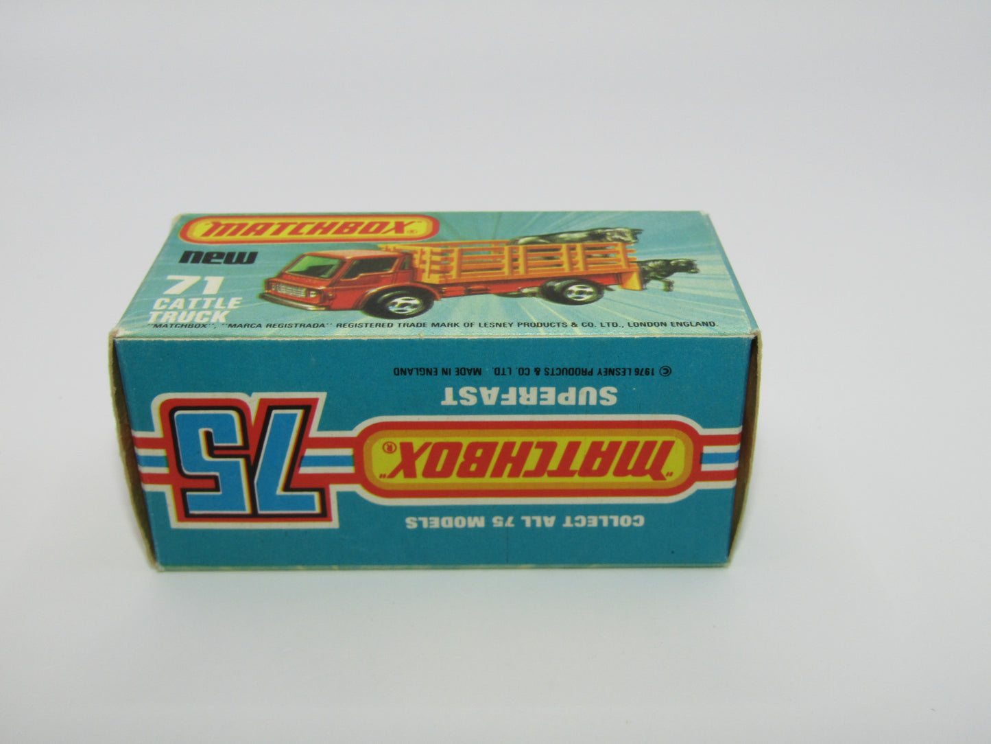 Matchbox Superfast 71C Cattle Truck Light Metallic Green Silver Base