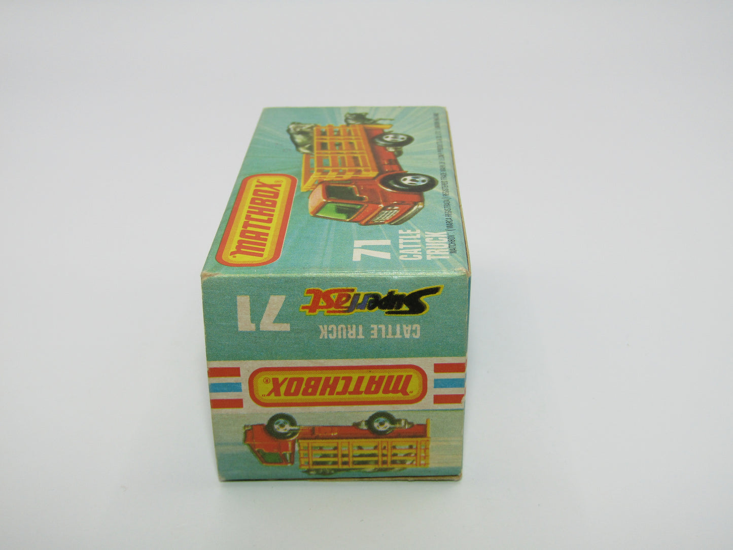 Matchbox Superfast 71C Cattle Truck Met Green AMBER Windows Silver Base