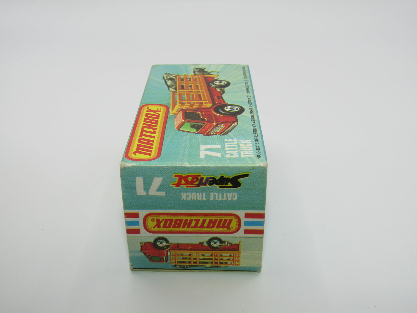 Matchbox Superfast 71C Cattle Truck Met Green AMBER Windows Orange Stakes