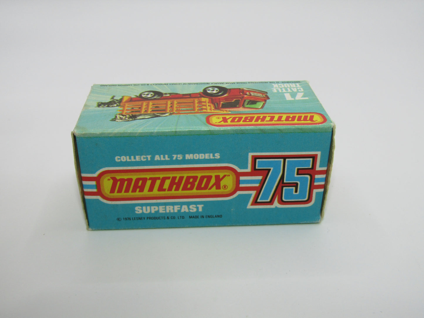 Matchbox Superfast 71C Cattle Truck Met Green AMBER Windows Orange Stakes