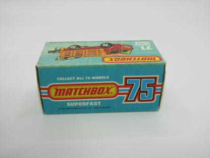 Matchbox Superfast 71C Cattle Truck Met Green AMBER Windows Orange Stakes