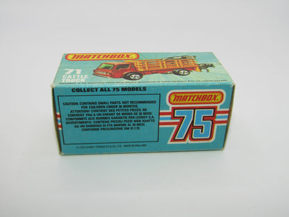 Matchbox Superfast 71C Cattle Truck Met Green AMBER Windows Orange Stakes