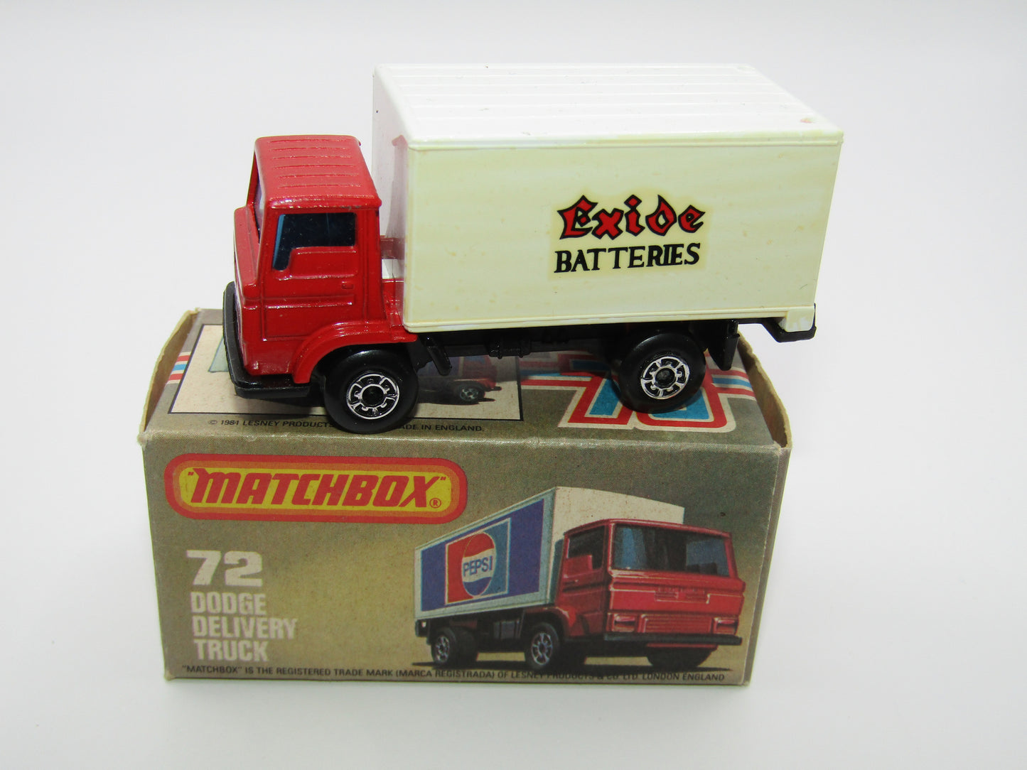 Matchbox Superfast 72E Dodge Delivery Truck Exide Batteries Promotional Model