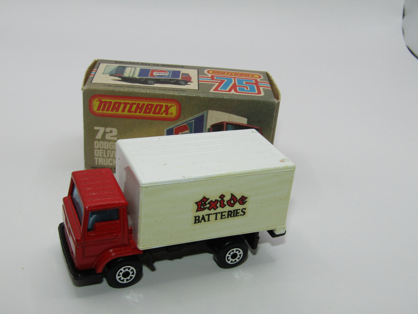 Matchbox Superfast 72E Dodge Delivery Truck Exide Batteries Promotional Model