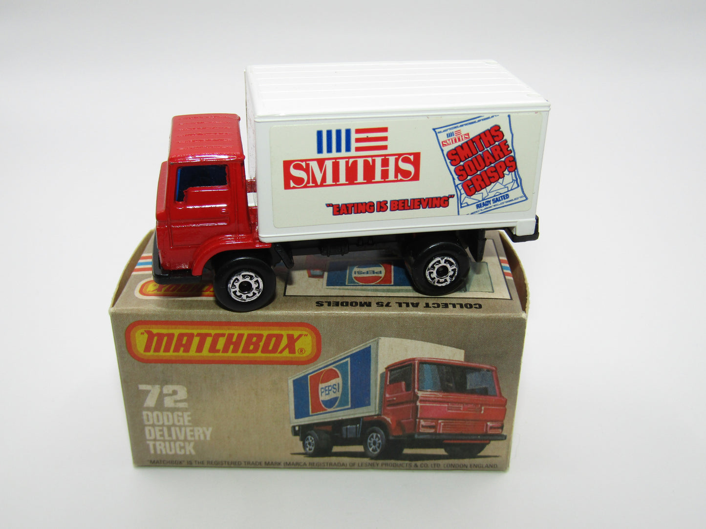 Matchbox Superfast 72E Dodge Delivery Truck Smiths Crisps Chrome Hubs