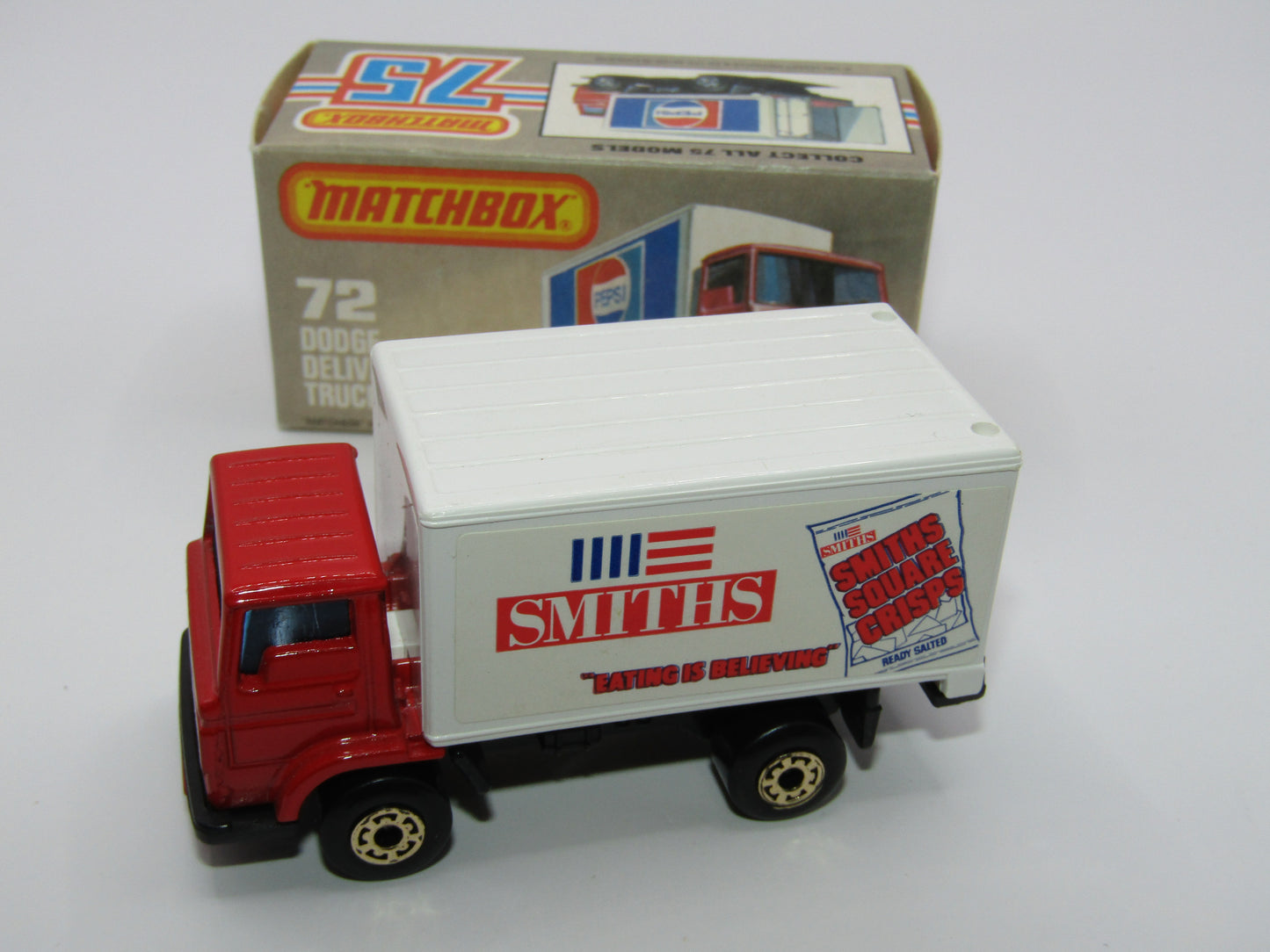 Matchbox Superfast 72E Dodge Delivery Truck Smiths Crisps GOLD Wheels