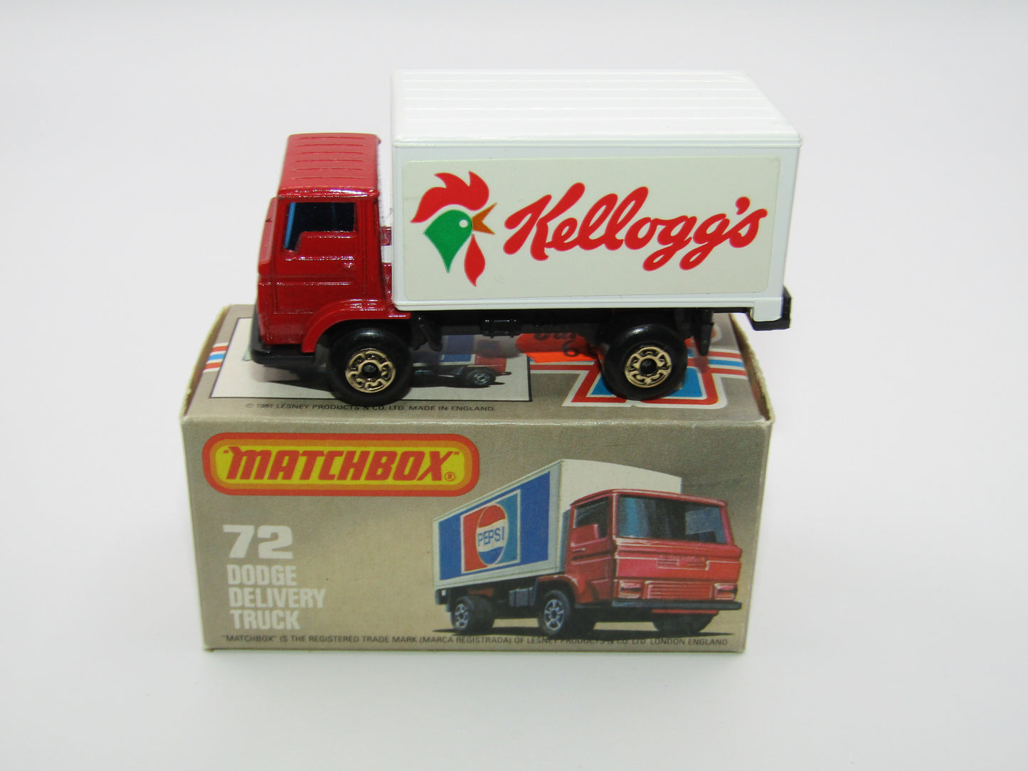 Matchbox Superfast 72E Dodge Delivery Truck Kellogs Crisps GOLD Wheels
