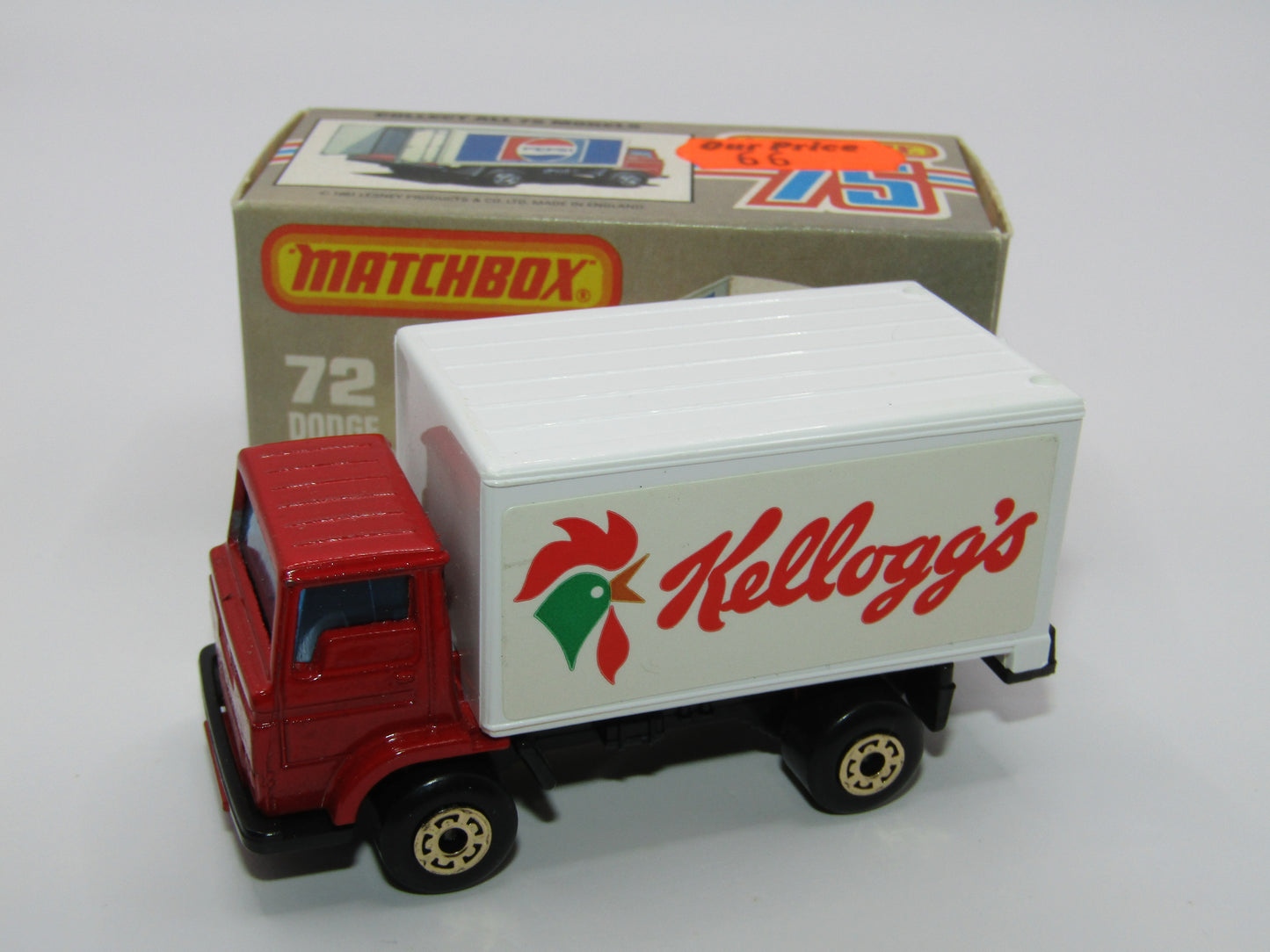 Matchbox Superfast 72E Dodge Delivery Truck Kellogs Crisps GOLD Wheels