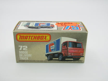 Matchbox Superfast 72E Dodge Delivery Truck Kellogs Crisps GOLD Wheels
