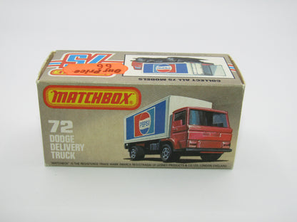 Matchbox Superfast 72E Dodge Delivery Truck Kellogs Crisps GOLD Wheels