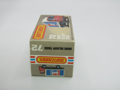 Matchbox Superfast 72E Dodge Delivery Truck Kellogs Crisps GOLD Wheels