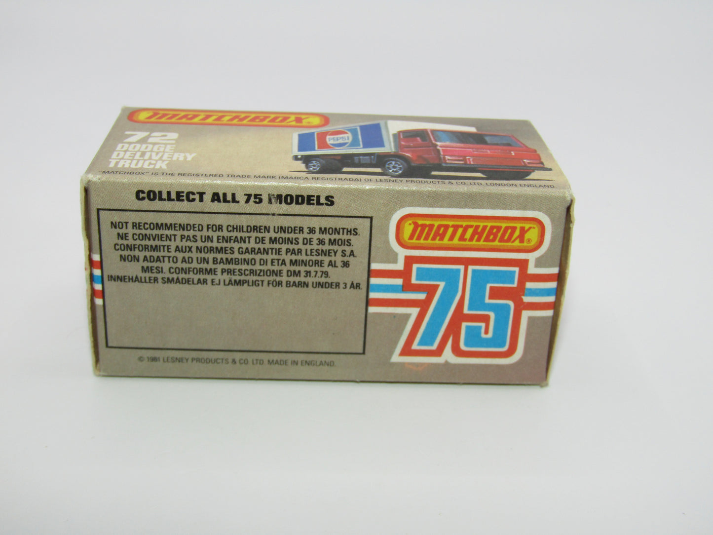 Matchbox Superfast 72E Dodge Delivery Truck Kellogs Crisps GOLD Wheels