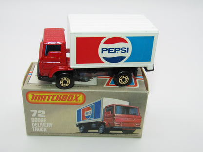 Matchbox Superfast 72E Dodge Delivery Truck Pepsi GOLD Wheels