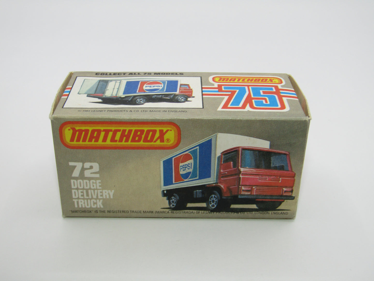 Matchbox Superfast 72E Dodge Delivery Truck Pepsi GOLD Wheels