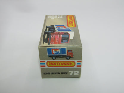 Matchbox Superfast 72E Dodge Delivery Truck Pepsi GOLD Wheels