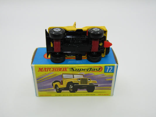 Matchbox Superfast 72A Standard Jeep Yellow RED Axle Clips
