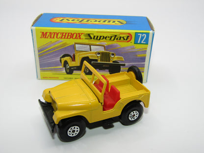 Matchbox Superfast 72A Standard Jeep Yellow RED Axle Clips