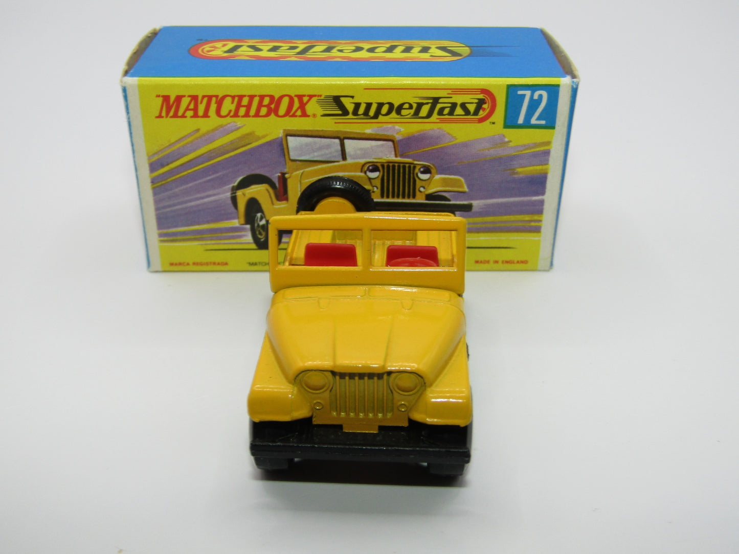 Matchbox Superfast 72A Standard Jeep Yellow RED Axle Clips