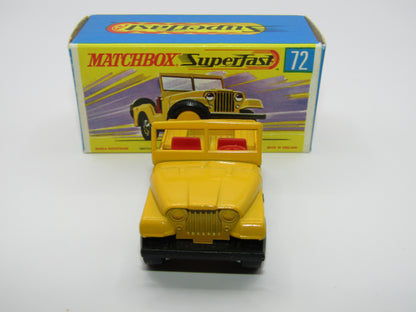 Matchbox Superfast 72A Standard Jeep Yellow RED Axle Clips