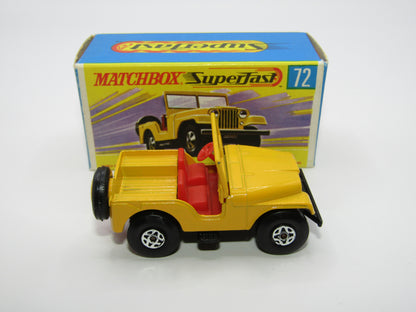 Matchbox Superfast 72A Standard Jeep Yellow RED Axle Clips
