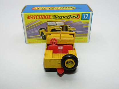 Matchbox Superfast 72A Standard Jeep Yellow RED Axle Clips