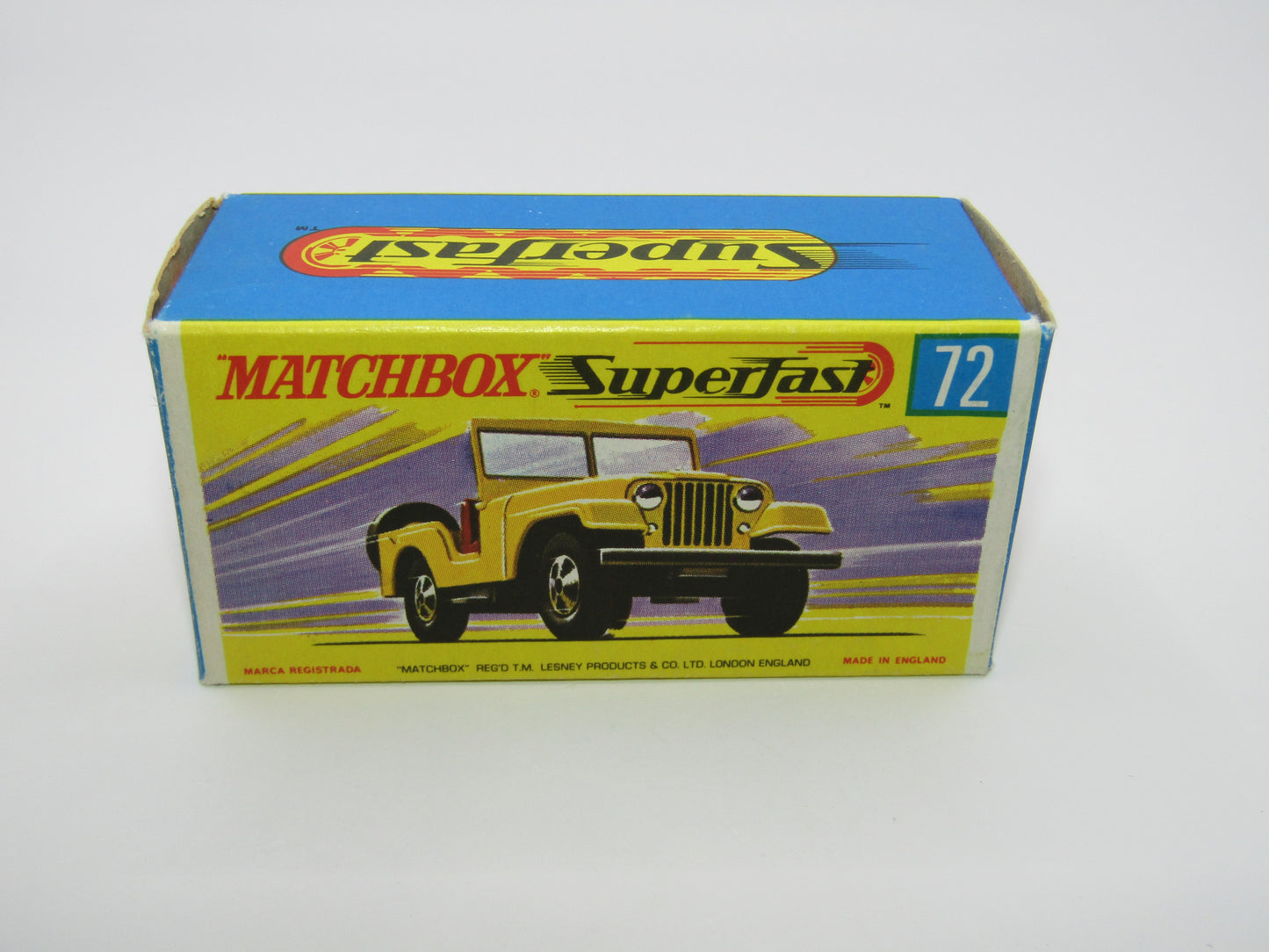Matchbox Superfast 72A Standard Jeep Yellow RED Axle Clips