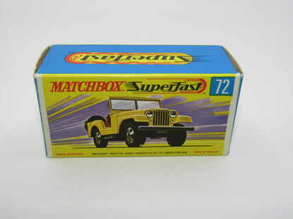 Matchbox Superfast 72A Standard Jeep Yellow RED Axle Clips