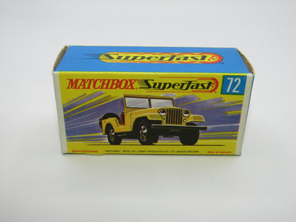 Matchbox Superfast 72A Standard Jeep Yellow RED Axle Clips
