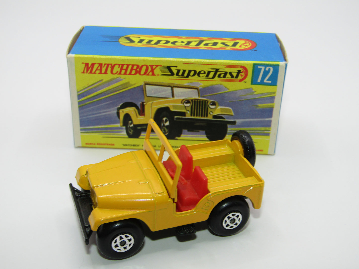 Matchbox Superfast 72A Standard Jeep Yellow BALOON Wheels