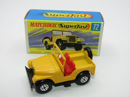 Matchbox Superfast 72A Standard Jeep Yellow BALOON Wheels