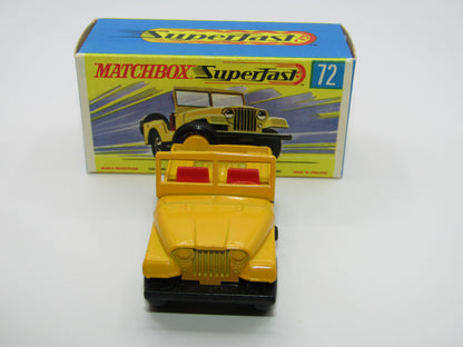Matchbox Superfast 72A Standard Jeep Yellow BALOON Wheels