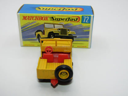 Matchbox Superfast 72A Standard Jeep Yellow BALOON Wheels
