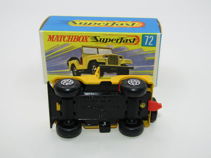 Matchbox Superfast 72A Standard Jeep Yellow BALOON Wheels