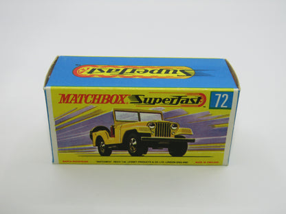 Matchbox Superfast 72A Standard Jeep Yellow BALOON Wheels